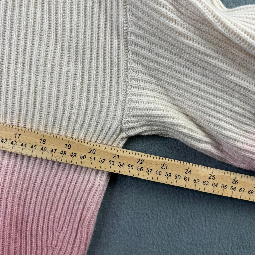 J.Crew Collection Pink Ombre 100% Cashmere Ribbed Cardigan Sweater H7529 Mens M - Picture 8 of 9